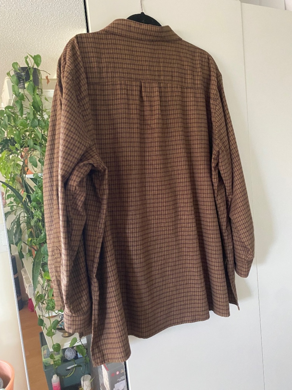 Shelter Lloyd button up in brown plaid - Picture 4 of 6